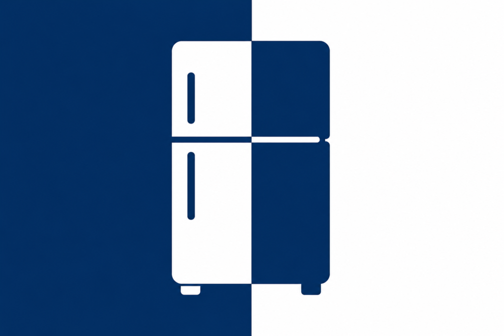 Dual-tone fridge icon illustration
